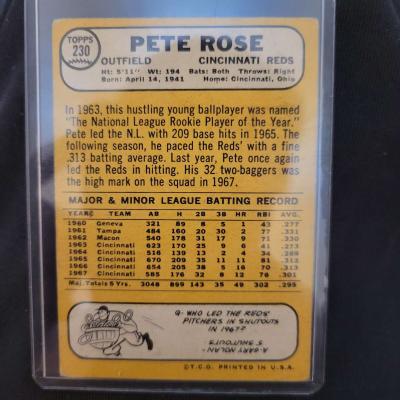 pete rose topps 1968 card - Thumbnail 4