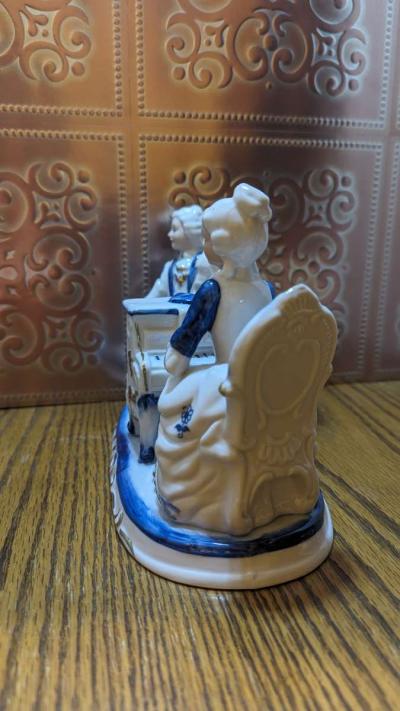 Vintage Victorian Man and Woman Playing a Violin and a Piano - Thumbnail 3