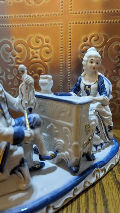 Vintage Victorian Man and Woman Playing a Violin and a Piano - Thumbnail 6