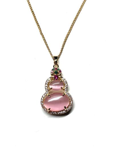 pink Jade jadeite pendant necklace - Thumbnail 2