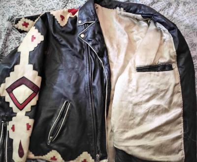 vintage 80s leather motorcycle jacket - Thumbnail 5