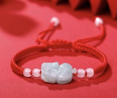 red string jade jadeite pi Xiu dragon - Thumbnail 2