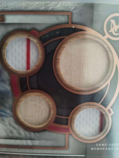 Trea Turner Game Used Jersey Swatch and Bat Card - Thumbnail 3