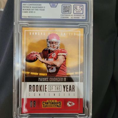 patrick mahomes rookie of the year rookie card