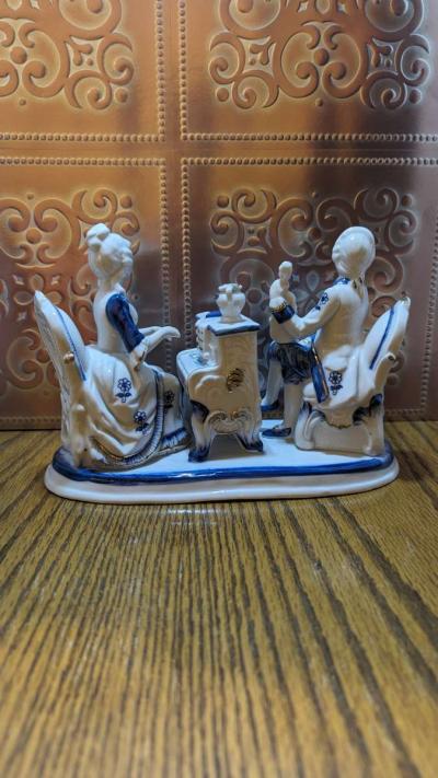 Vintage Victorian Man and Woman Playing a Violin and a Piano - Thumbnail 4