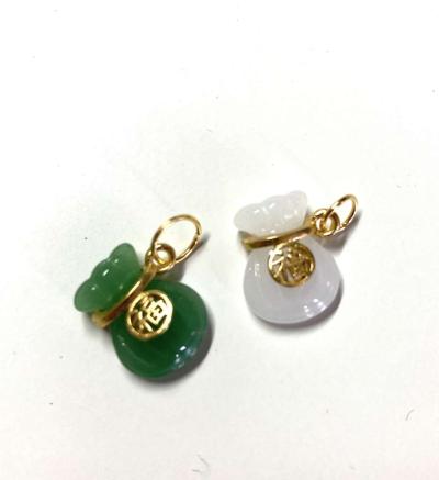 2pcs Jade Jadeite Money Pocket Pendant Necklace - Thumbnail 4