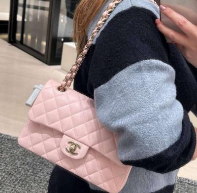 Women Classic Quilted Double Flap Shoulder Crossbody Leather - Thumbnail 2