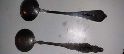 1820 silver coin spoons - Thumbnail 2