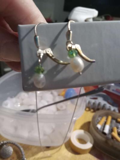 vintage pearl earrings - Thumbnail 2