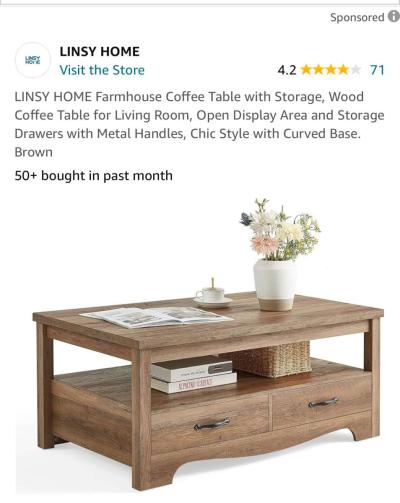 farmhouse coffee table - Thumbnail 2