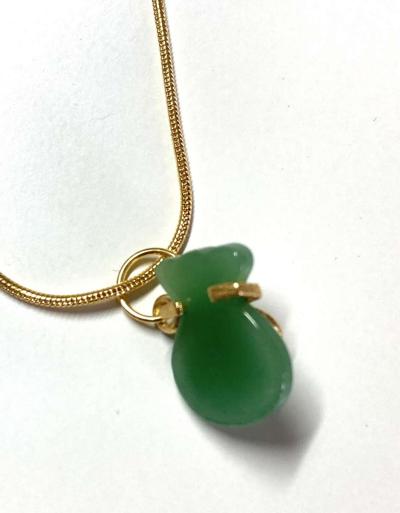 2pcs Jade Jadeite Money Pocket Pendant Necklace - Thumbnail 6