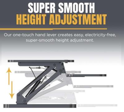 Standing Desk Converter Stand Up Desk Riser Adapter Adjustab - Thumbnail 4