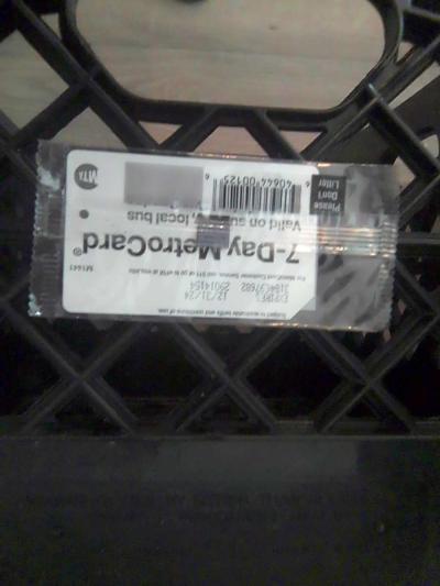 7 day unlimited Metro card - Thumbnail 2