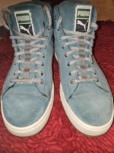 womens PUMA suede sneakers blue green size 7 - Thumbnail 5