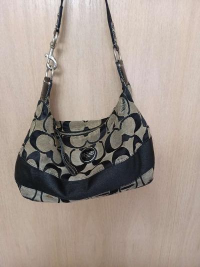 Coach beige and black canvas with leather trim - Thumbnail 2