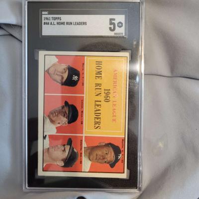 1960 homerun leaders mickey mantle card - Thumbnail 2