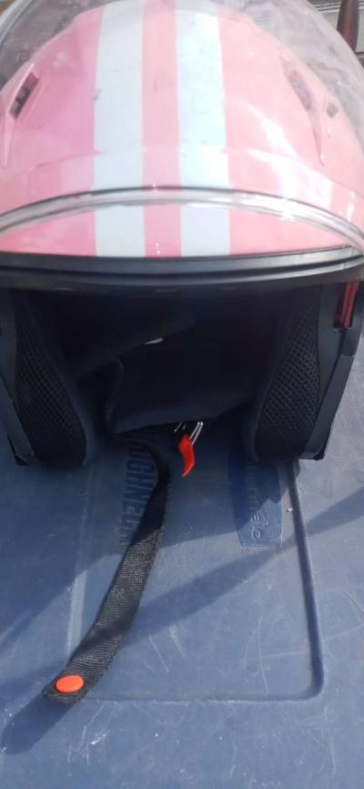 a pink DOT motorcycle helmet - Thumbnail 6