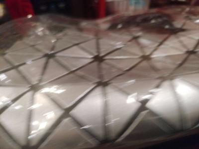 Metallic Studded Geometric Designer Backpack Bag Durable Gla - Thumbnail 5