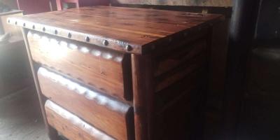 Cedar log three drawer dresser - Thumbnail 2