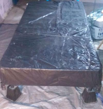 twin size bed frame and box spring - Thumbnail 2