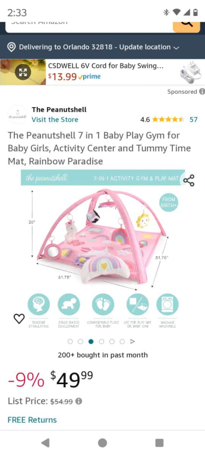 7 in 1 activity gym and play mat - Thumbnail 5