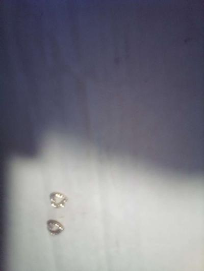 Diamond heart gold earrings - Thumbnail 2