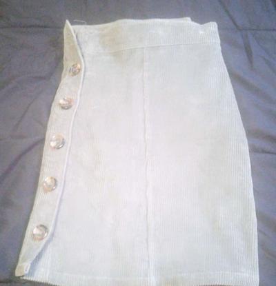 I green corduroy skirt button down the front size extra - Thumbnail 5