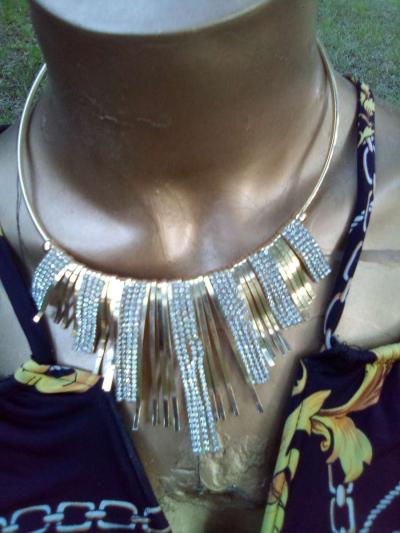 hanging diamond choker - Thumbnail 4