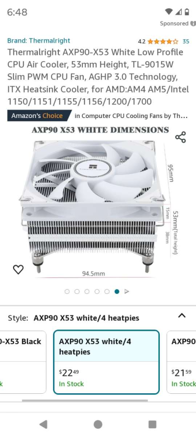 classic low profile CPU cooler - Thumbnail 4