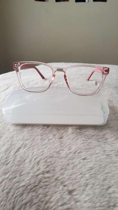 Clear Pink Prescription Glasses - Thumbnail 3