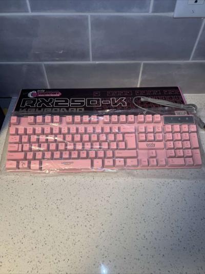 Orzly Hornet RX 250K Pink Gaming Keyboard USB Membrane NEW - Thumbnail 2