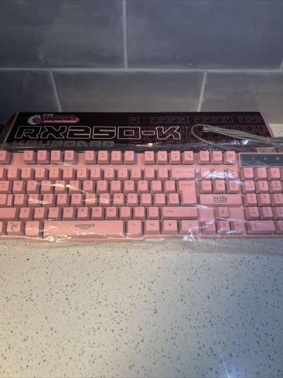 Orzly Hornet RX 250K Pink Gaming Keyboard USB Membrane NEW - Thumbnail 3