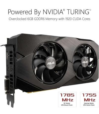 ASUS GeForce RTX 2060 6G GDDR6 DualFan EVO VR Graphics Card - Thumbnail 4