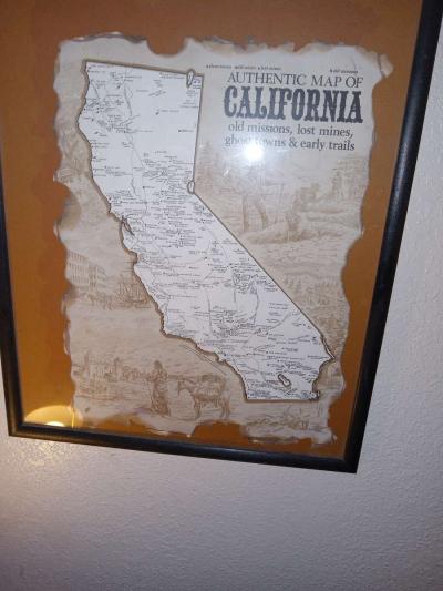 AUTHENTIC MAP OF CALIFORNIA OLD MISSIONS LOST MINES