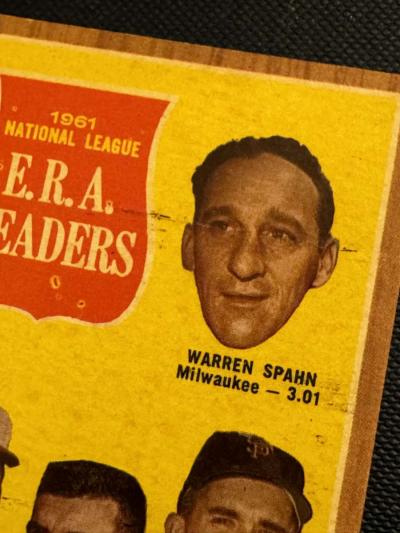 1961 National League ERA Leaders Baseball Card - Thumbnail 4