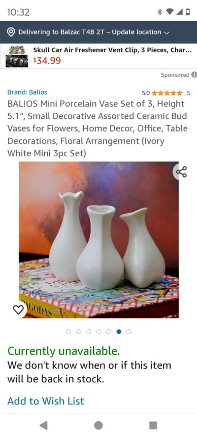 mini porcelain vase set of 3