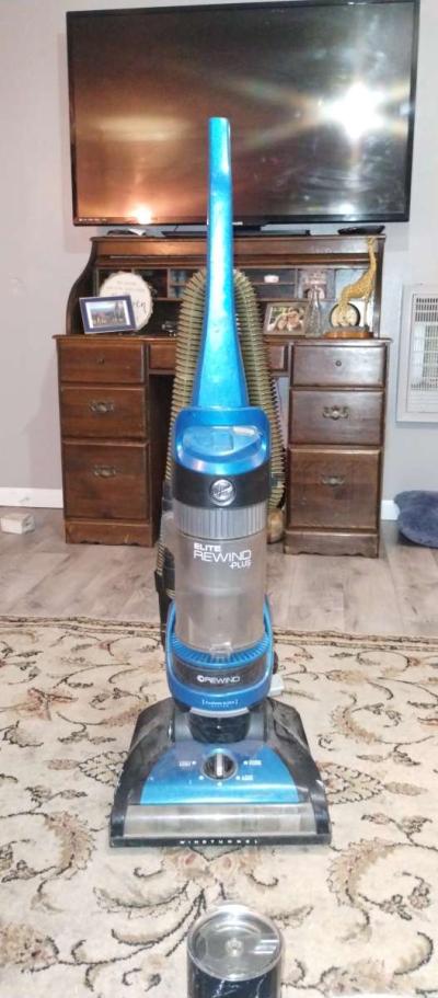 hoover elite rewind plus upright bagless vacuum cleaner