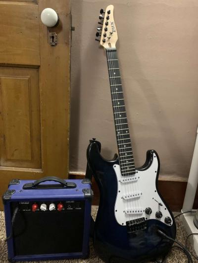Electric Guitar with amp