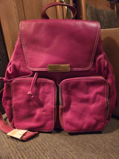 Genuine Leather Backpack Purse - Thumbnail 2