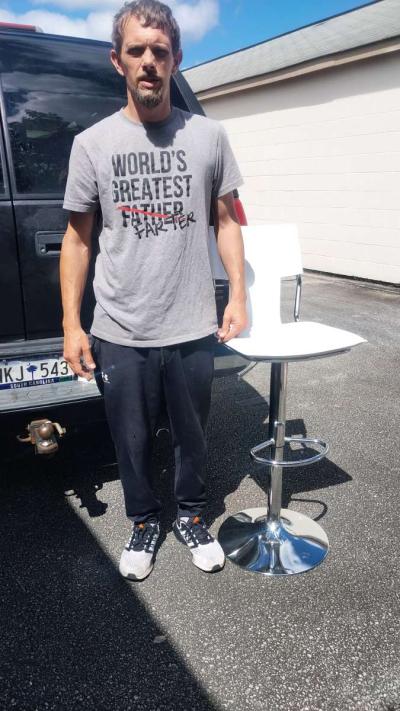 Adjustable White Leather Bar Stools - Thumbnail 4