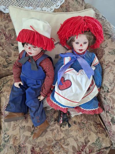Danbury Mint Raggedy Ann and Andy dolls - Fullerton, California