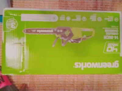 green works 14linch cordless chainsaw - Thumbnail 2
