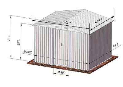 10X8 metal storage shed brand new unopened with base frame a - Thumbnail 4