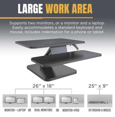 Standing Desk Converter Stand Up Desk Riser Adapter Adjustab - Thumbnail 6