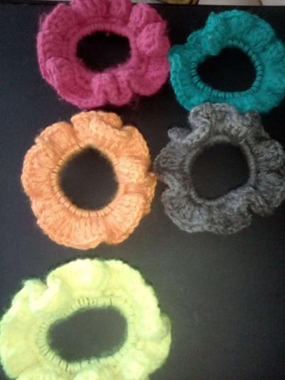 1ct  mixed color scrunchies - Thumbnail 2