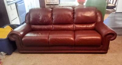 Leather Couch and Loveseat