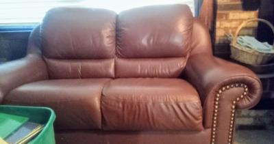 Leather Couch and Loveseat - Thumbnail 2