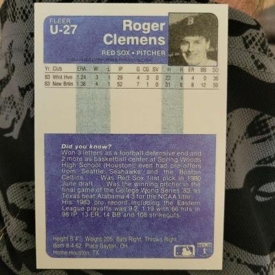 1984 fleer roger clemens rookie - Thumbnail 4