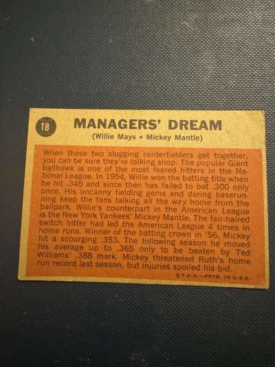 managers Dream Baseball Card Topps 18 - Thumbnail 2
