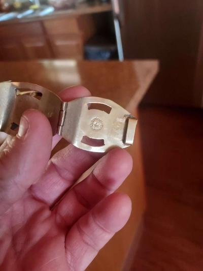 stamped onyx panel bracelet - Thumbnail 3